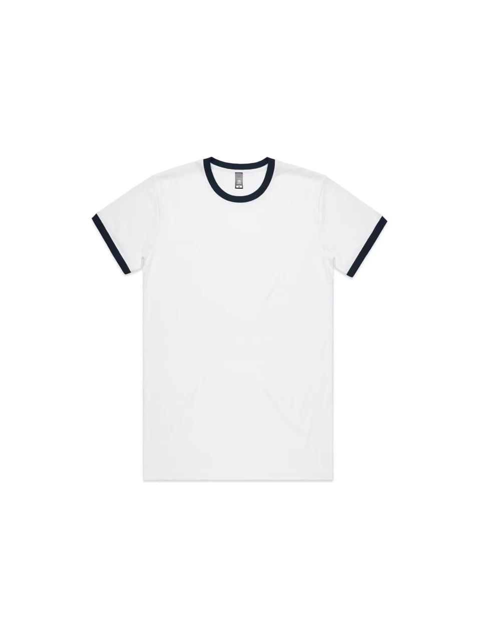 Men's Ringer Tee in White/Navy – front view