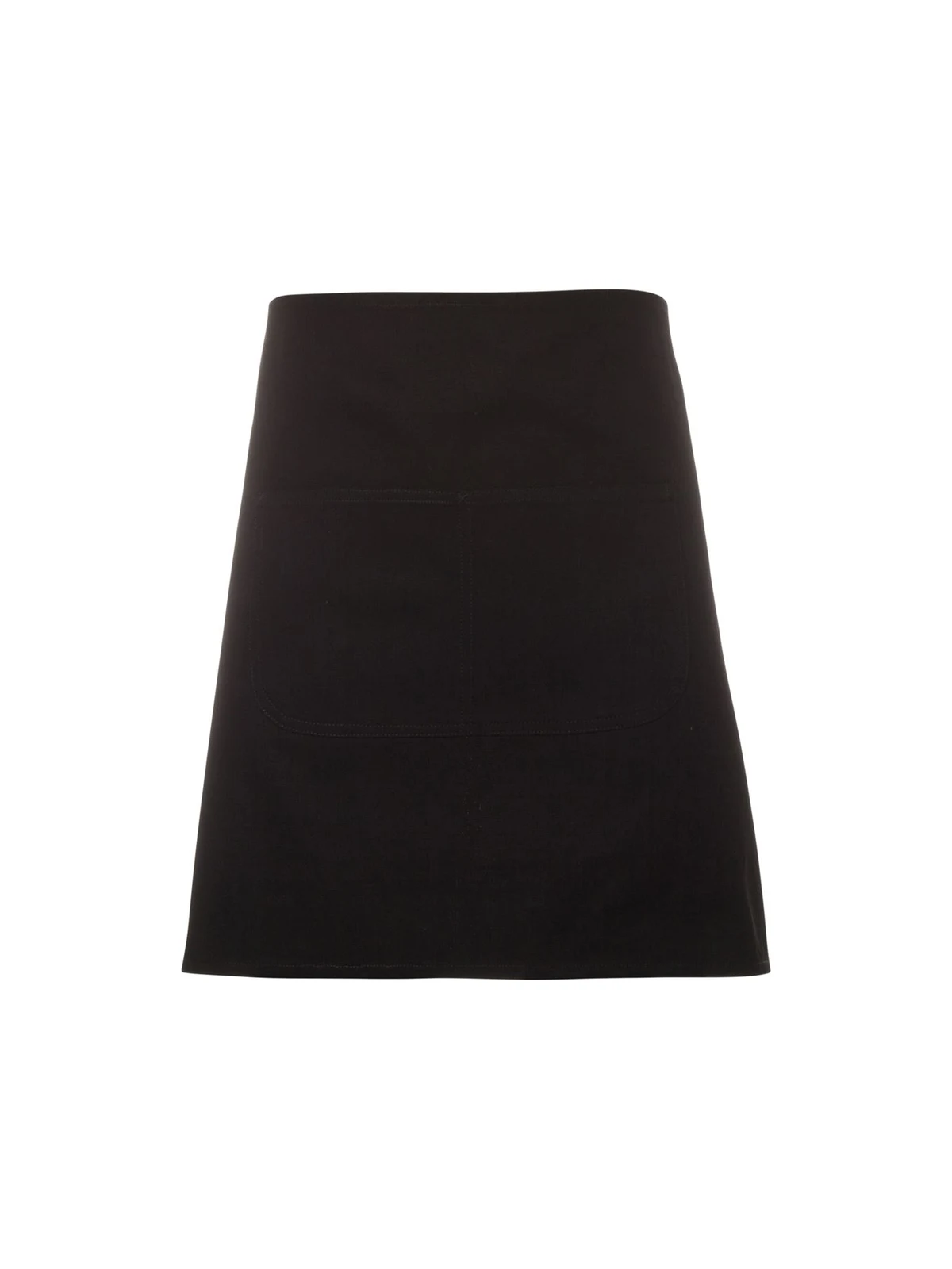 Waist Canvas Apron-Including Strap in Black – front view