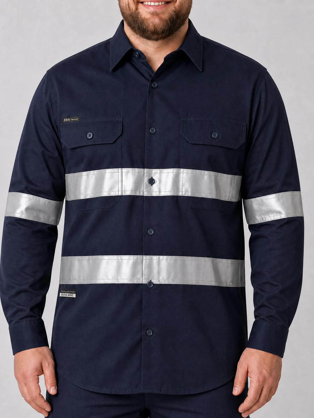 L/S 190g Shirt With 3m Tape – close-up detail