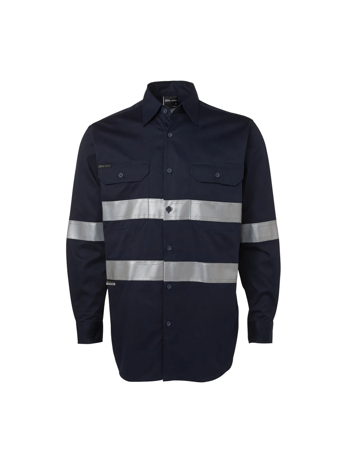 L/S 190g Shirt With 3m Tape in Navy – front view