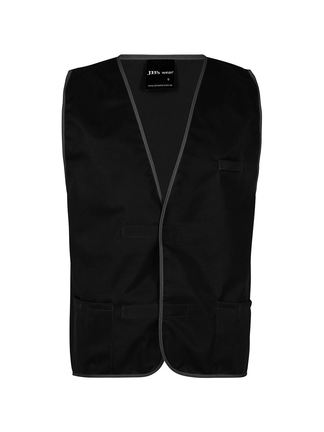 Fluro Vest in Black – front view