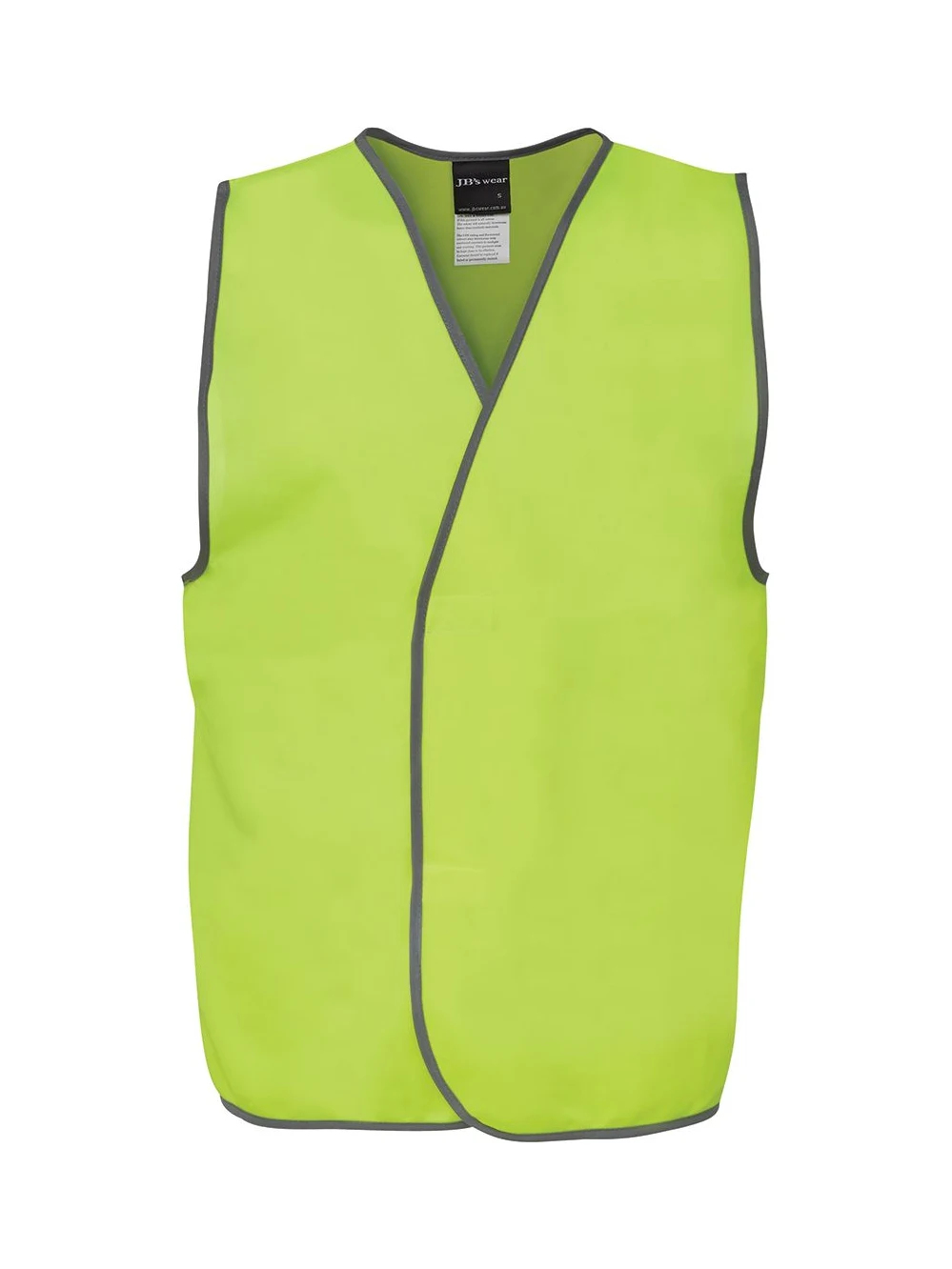 Hi Vis Safety Vest in Lime – front view