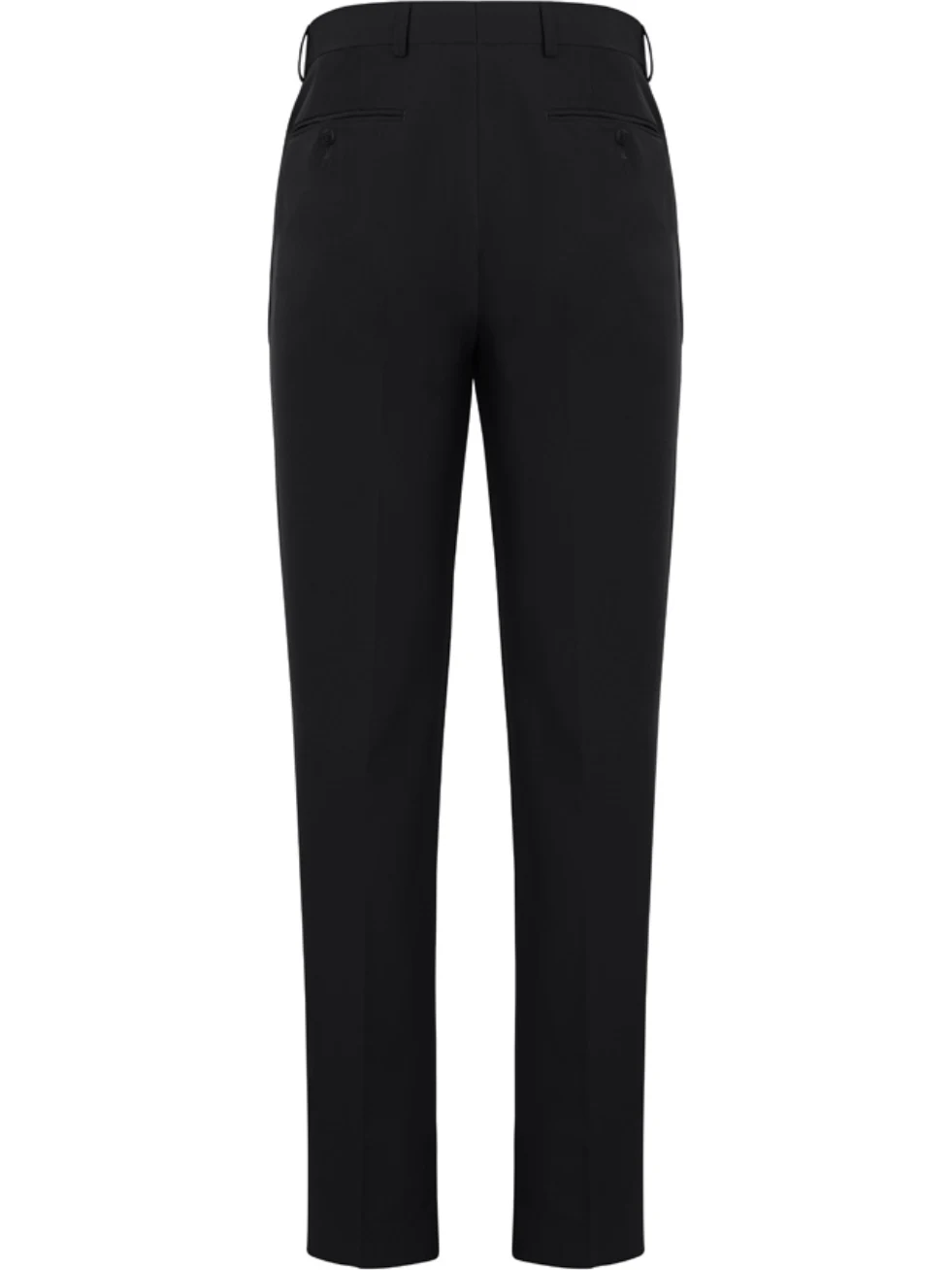 Mens Siena Slim Fit Flat Front Pant (Regular) in Black – back view