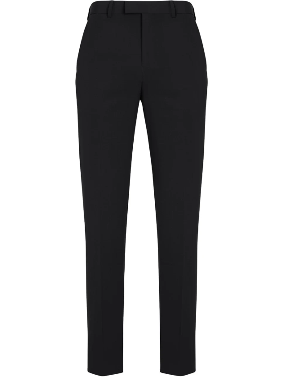 Mens Siena Slim Fit Flat Front Pant (Regular) in Black – front view