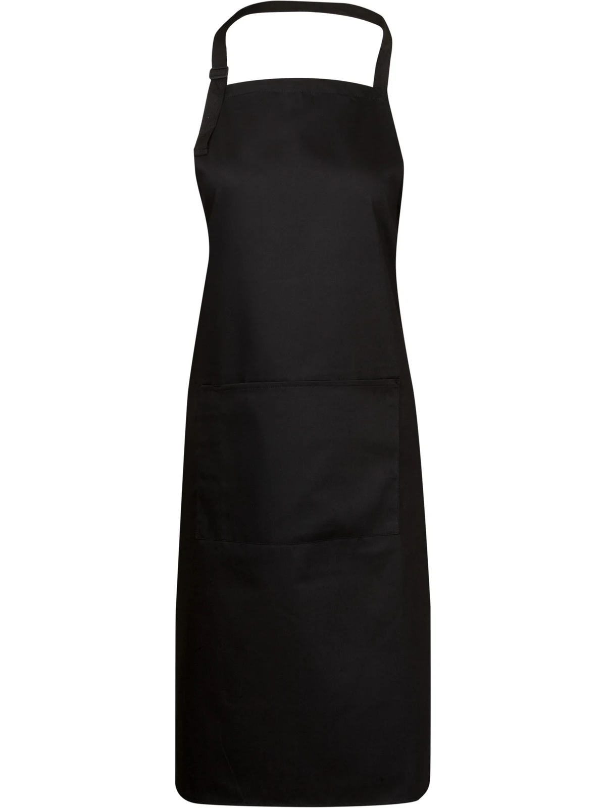 Bib Apron - A03 in Black – front view