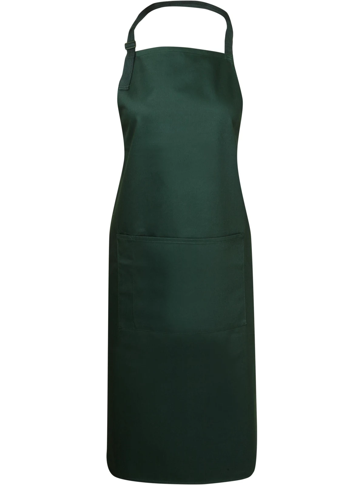 Bib Apron - A03 in Bottle Green – front view
