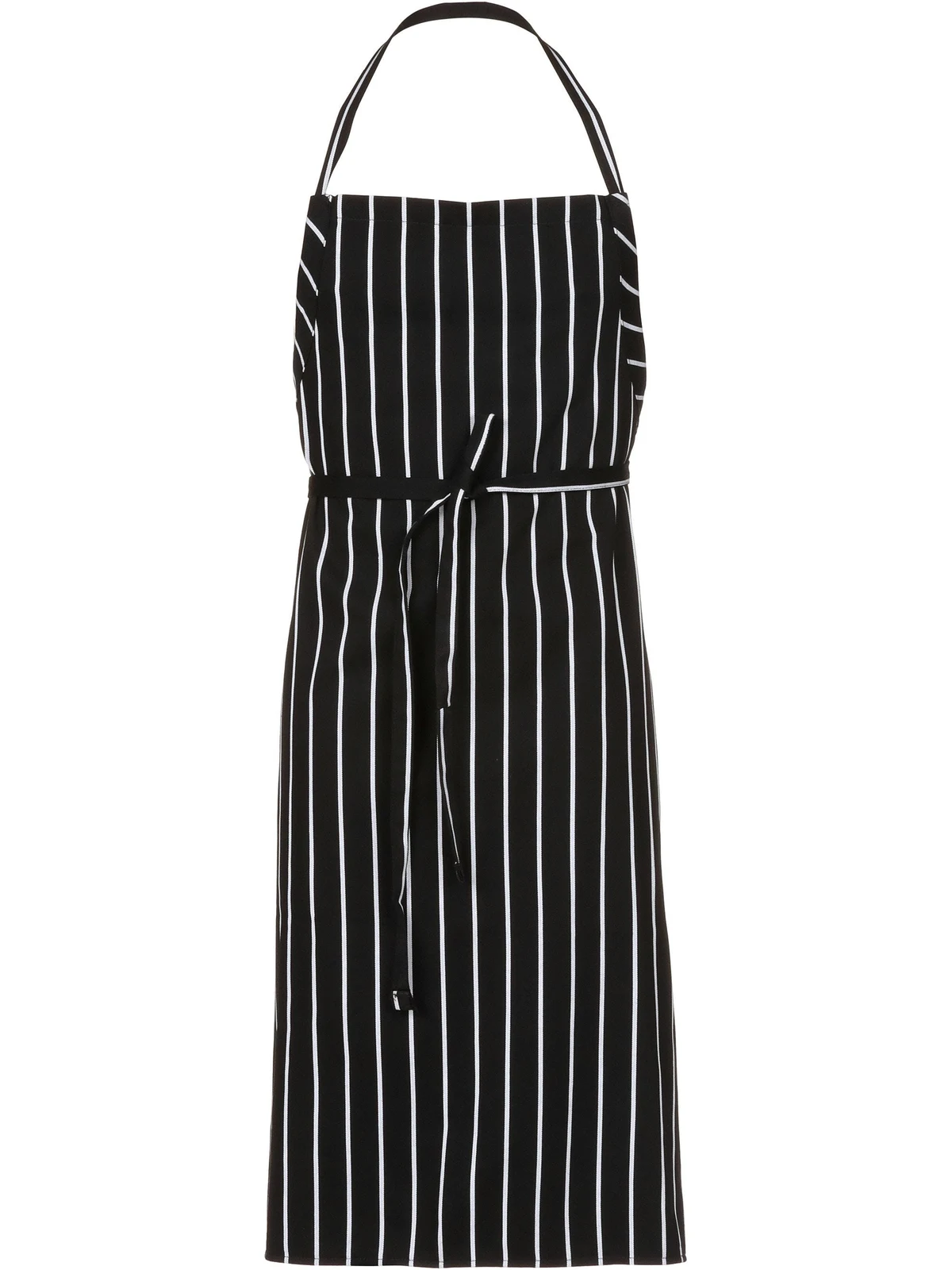 English Chef Apron in Black/White – front view