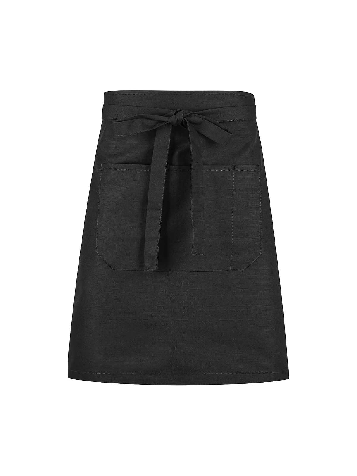 Capri Waist Apron in Black – front view