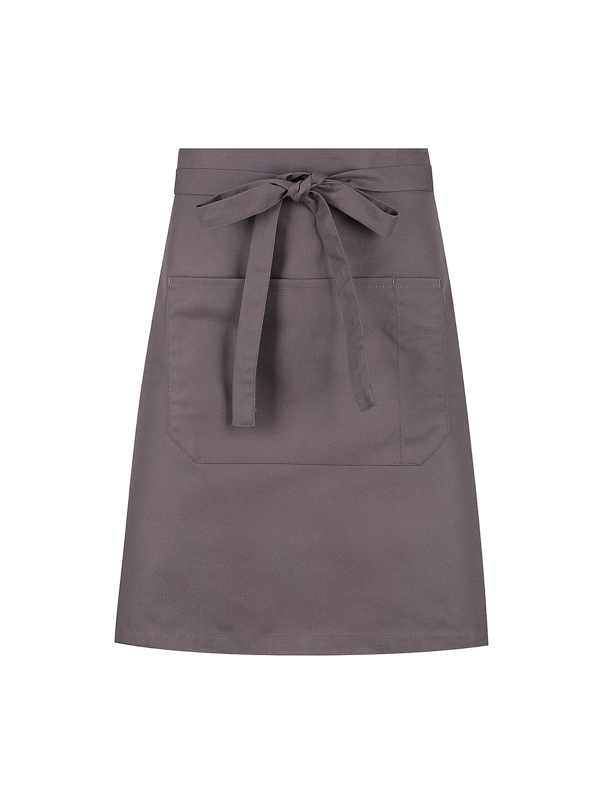 Capri Waist Apron in Grey – front view