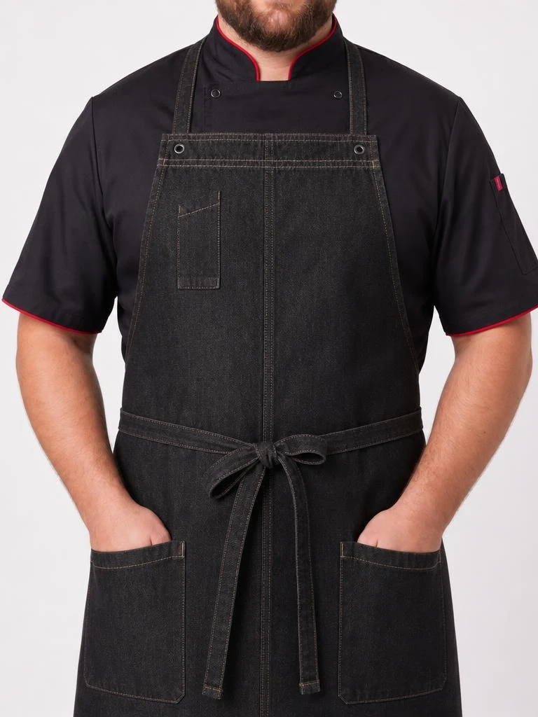 Berkeley Chefs Bib Apron – close-up detail