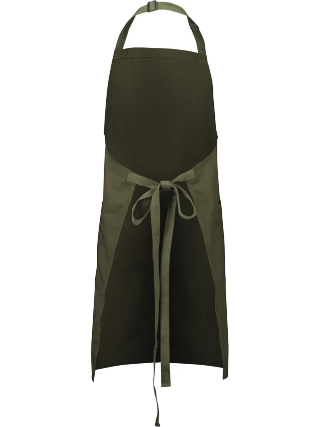 Barley Apron in Olive – back view
