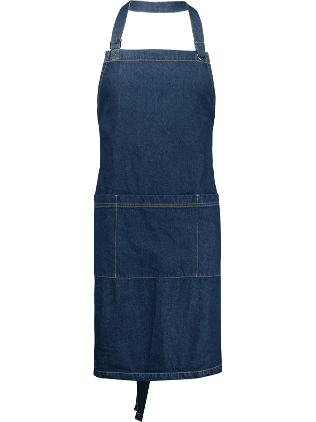 Clout Apron in Dark Blue – front view