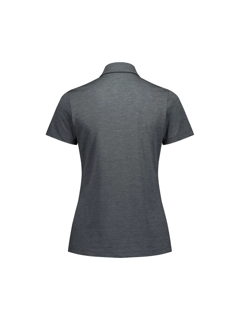 Phoenix Women's Short Sleeve Polo in Charcoal Marle – back view