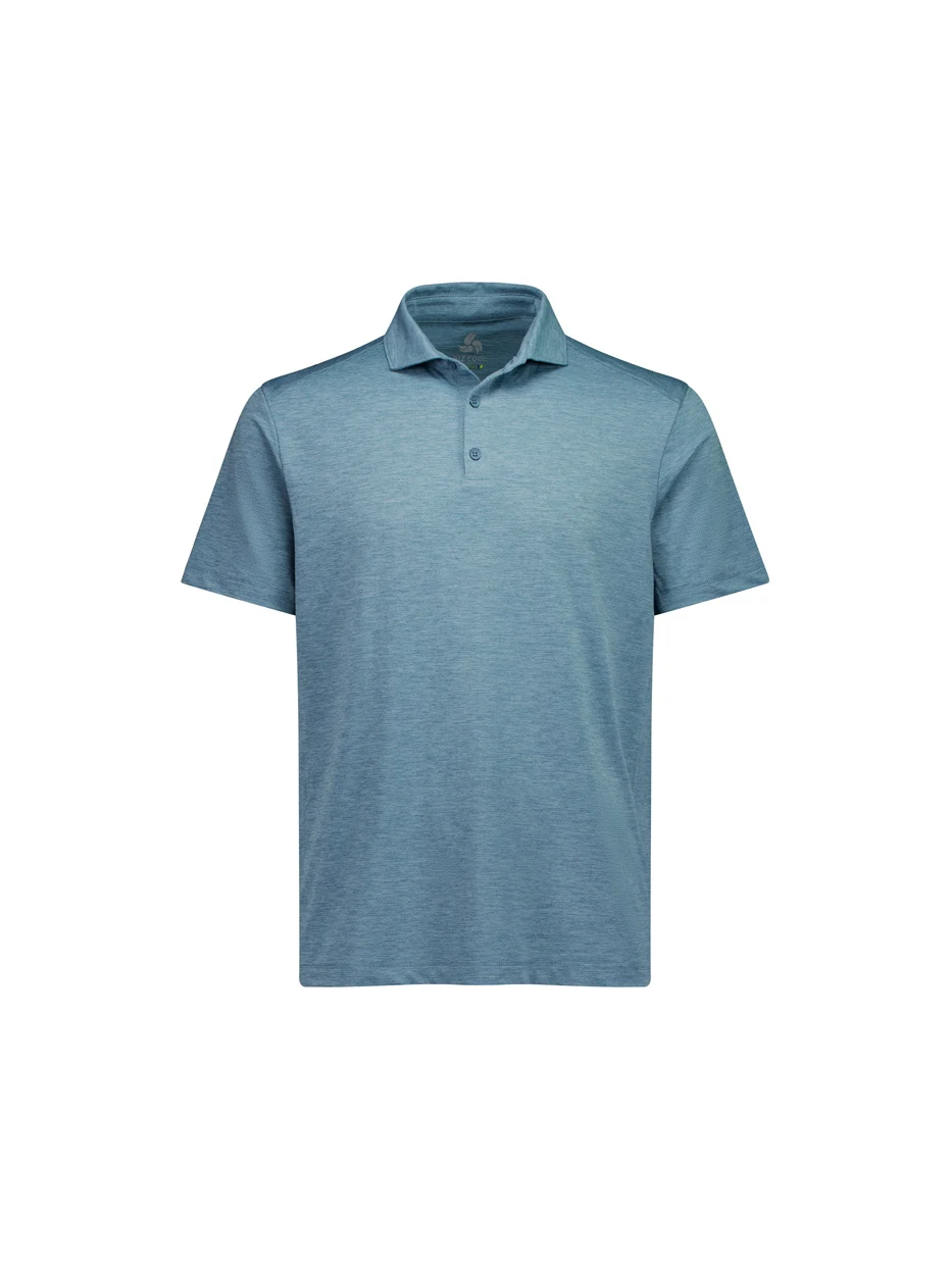 Men's Phoenix Short Sleeve Polo in Ocean Marle – front view