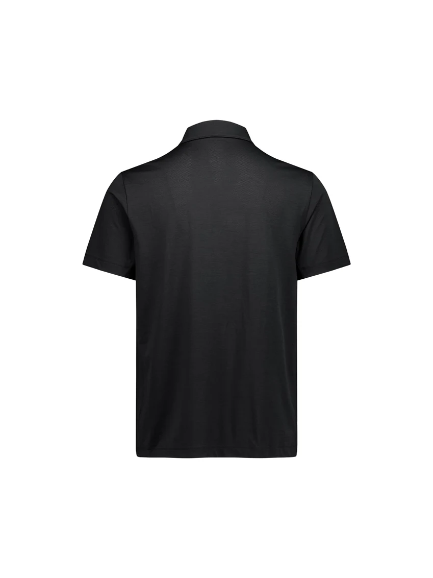 Men's Phoenix Short Sleeve Polo in Black – back view