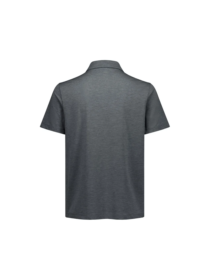 Men's Phoenix Short Sleeve Polo in Charcoal Marle – back view