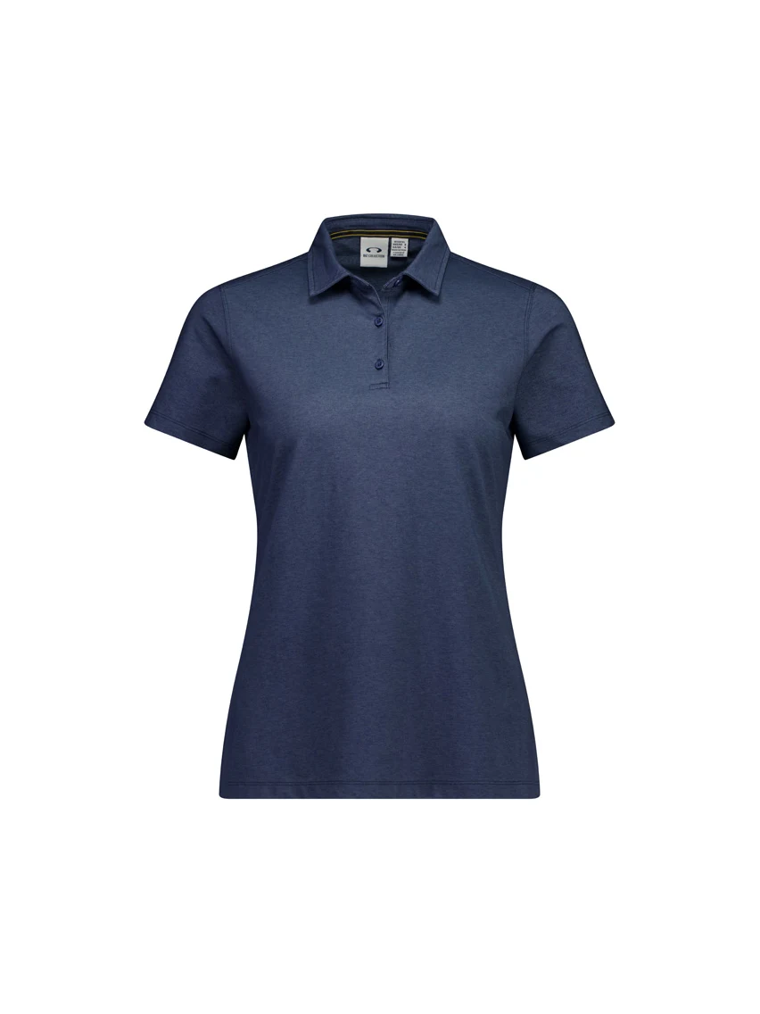 Women's Venture Short Sleeve Polo in Denim Blue – front view