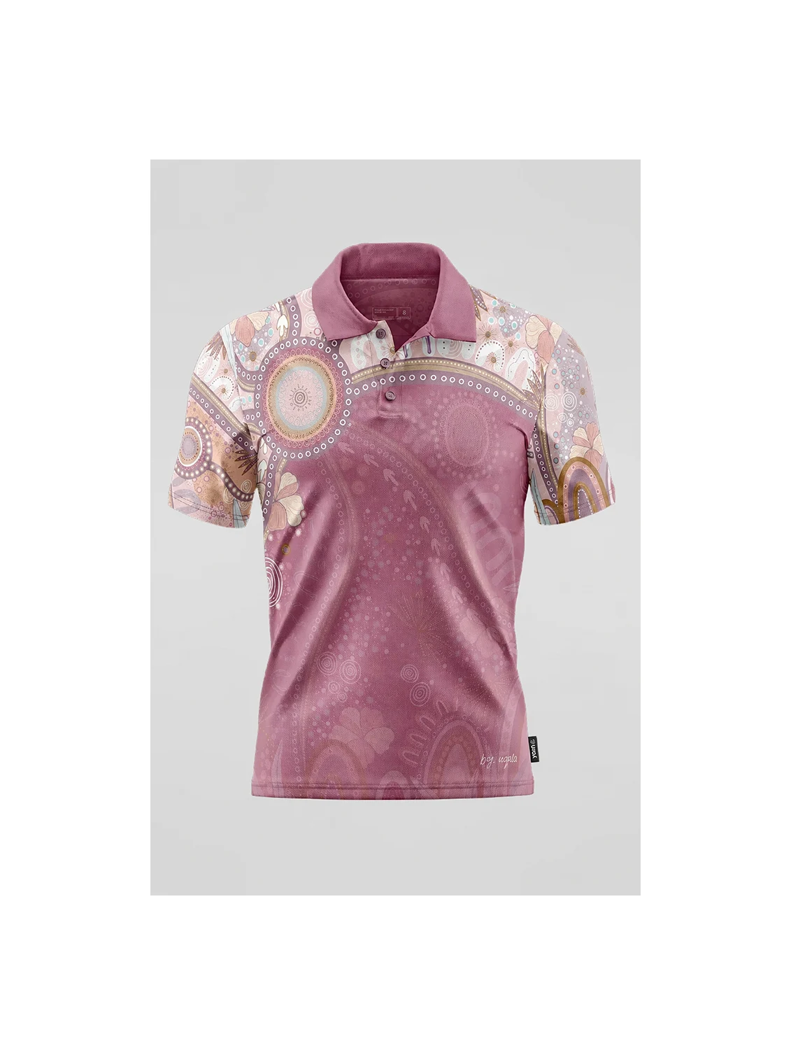 A Bright Future Essence Polo Shirt in Pink – front view