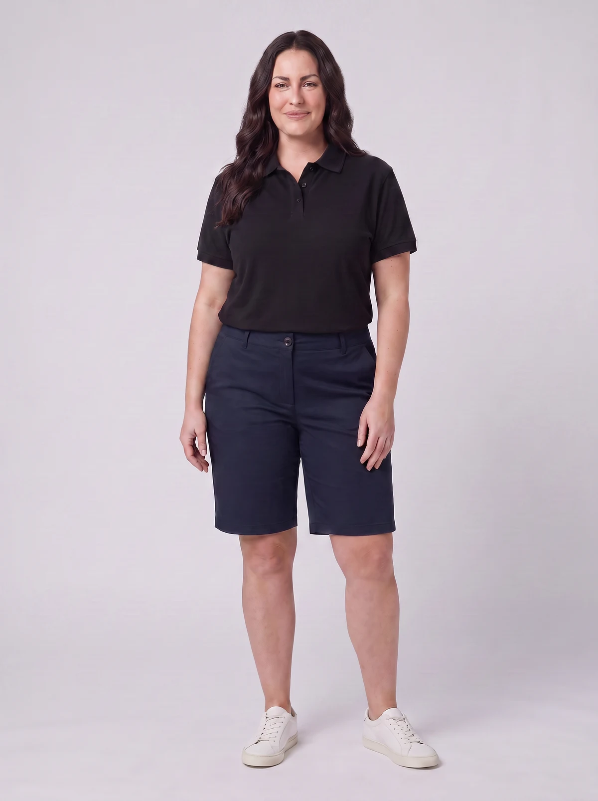 Lawson Ladies Chino Short in Navy – front view