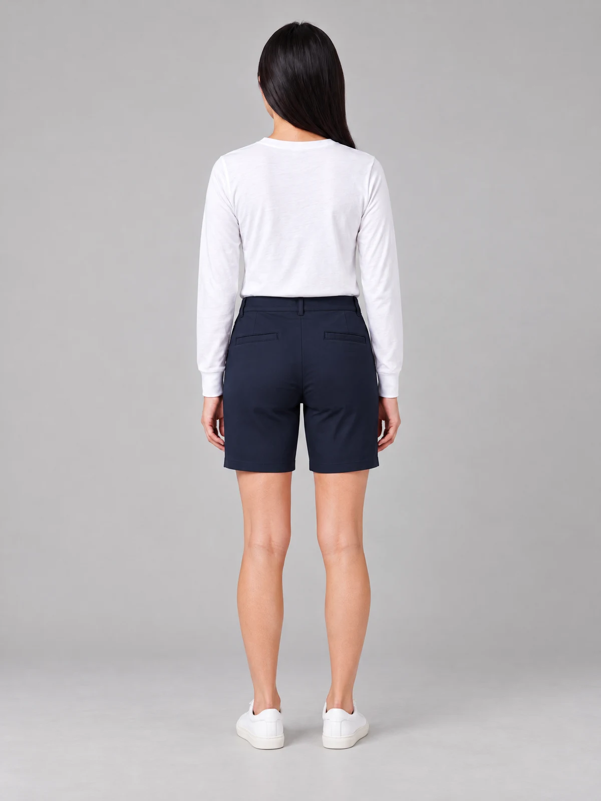 Lawson Ladies Chino Short in Navy – back view