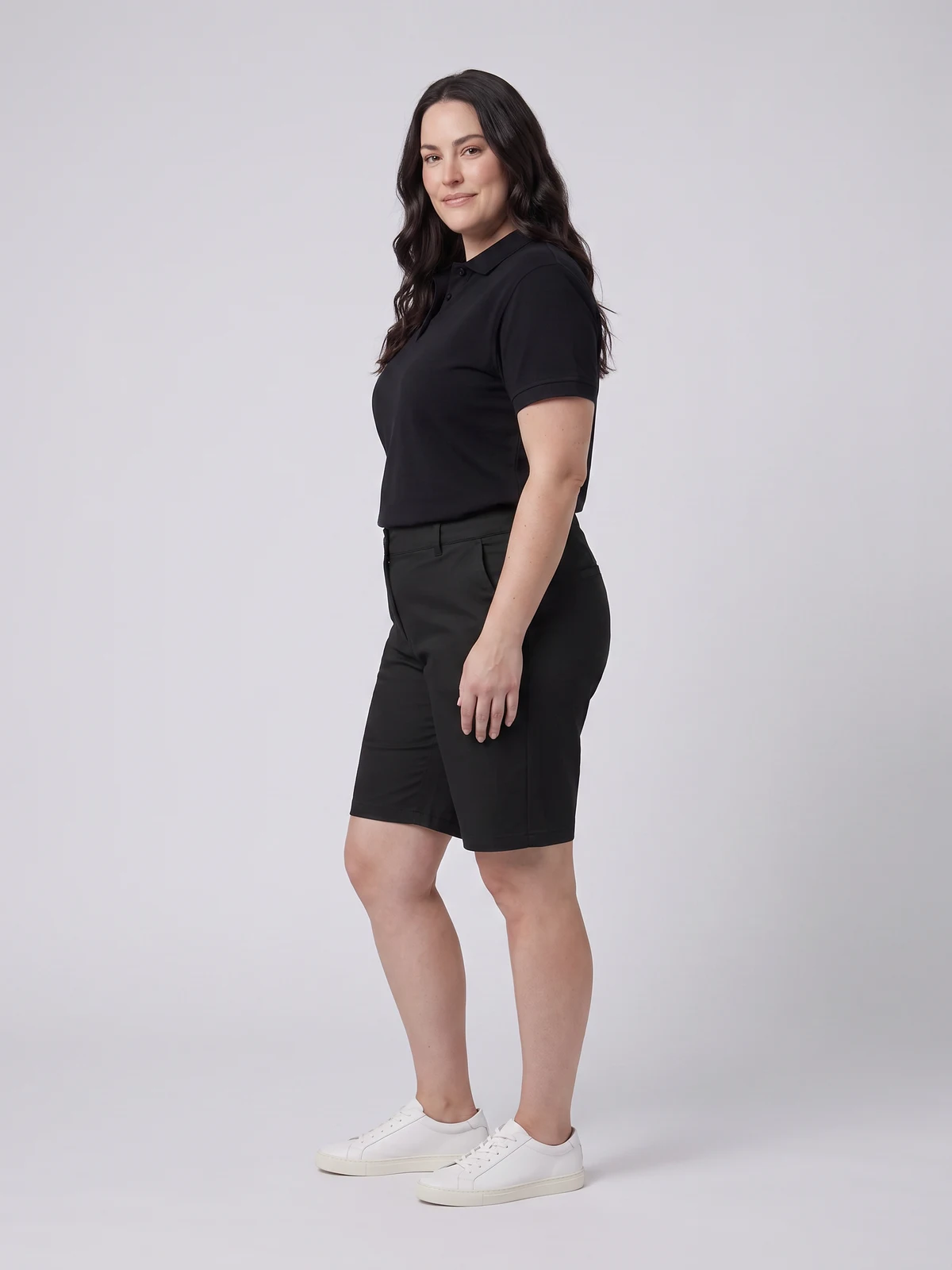 Lawson Ladies Chino Short in Black – side view