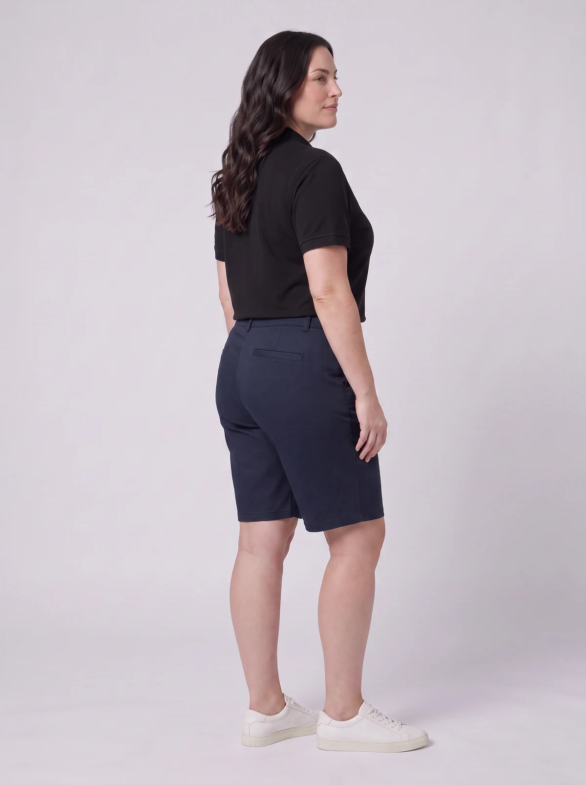 Lawson Ladies Chino Short in Navy – side view