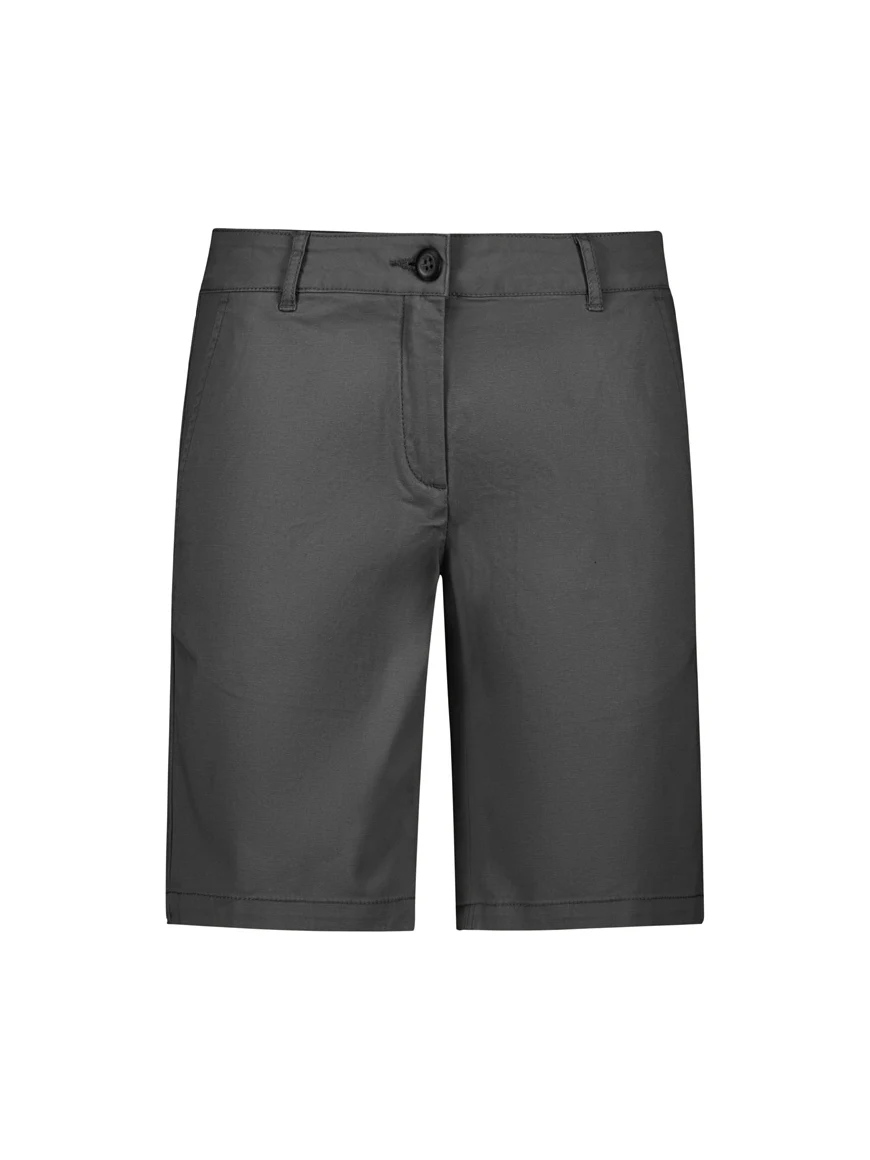 Lawson Ladies Chino Short in Grey – front view