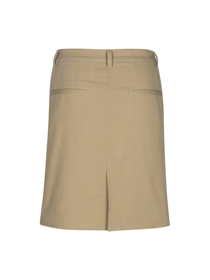 Lawson Ladies Chino Skirt in Dark Stone – back view