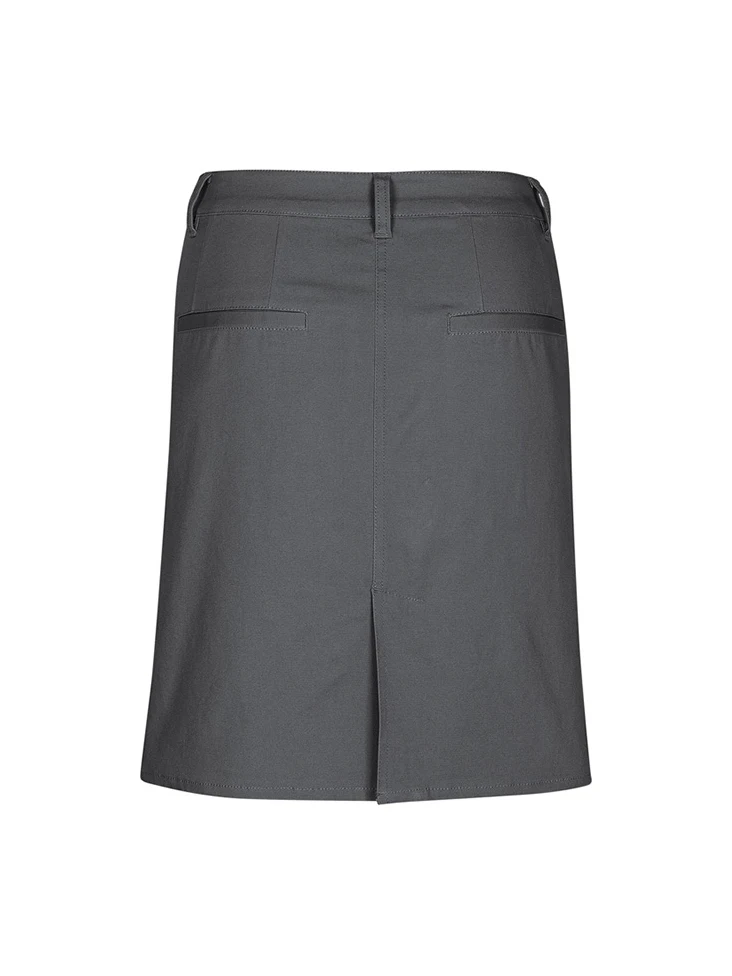 Lawson Ladies Chino Skirt in Grey – back view