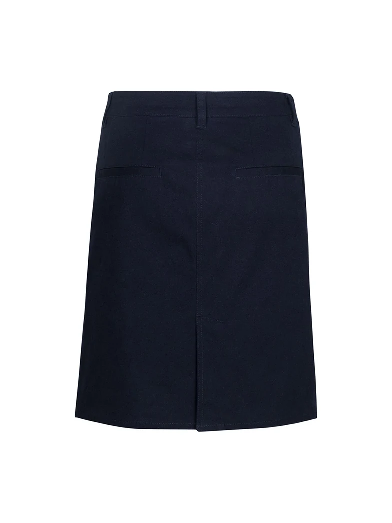 Lawson Ladies Chino Skirt in Navy – back view