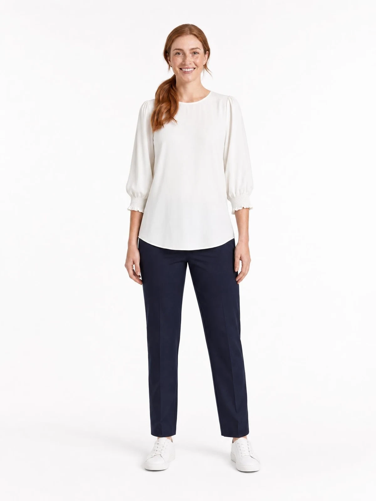 Ladies Bella Pant in Navy – front view