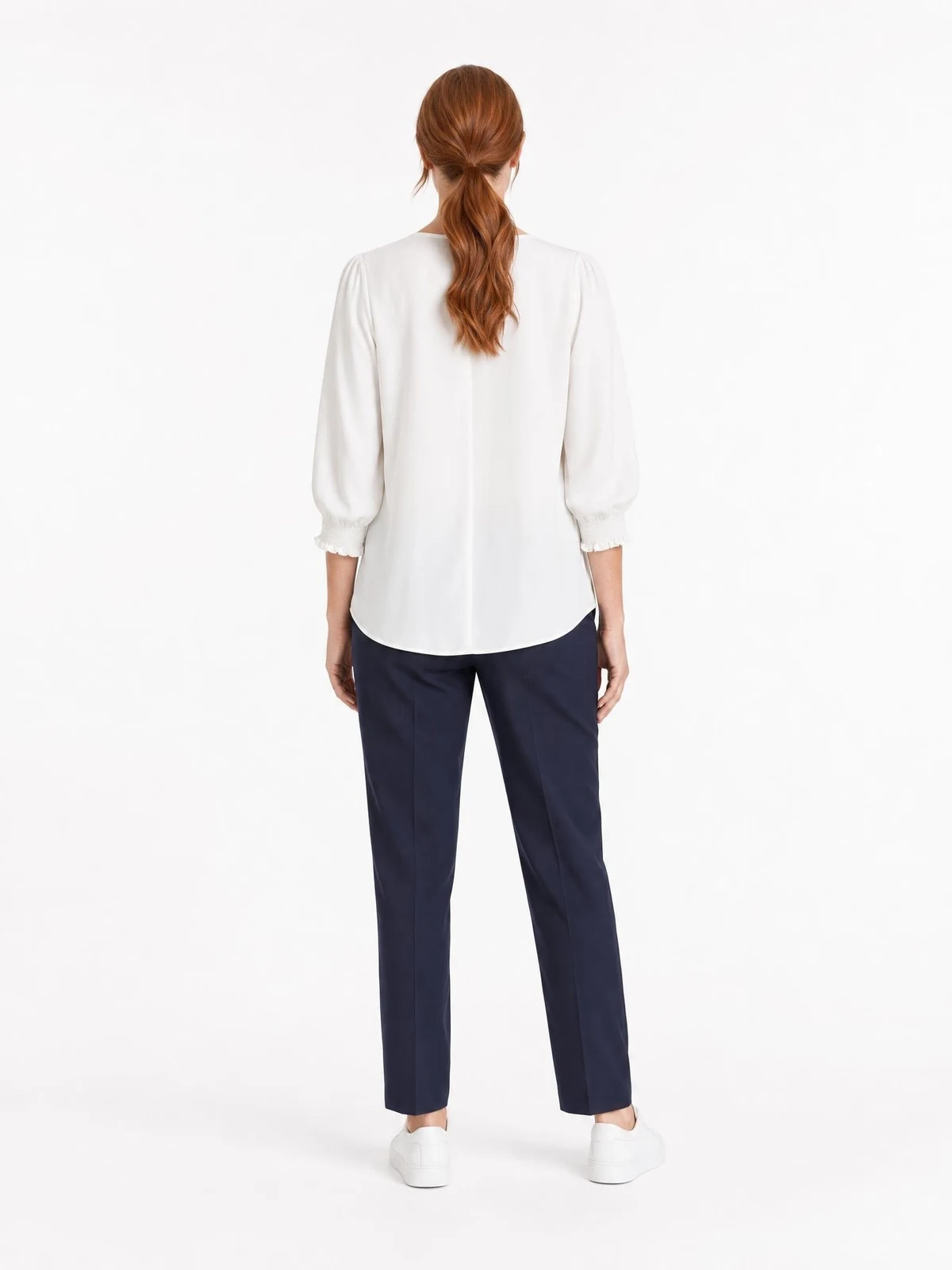 Ladies Bella Pant in Navy – back view
