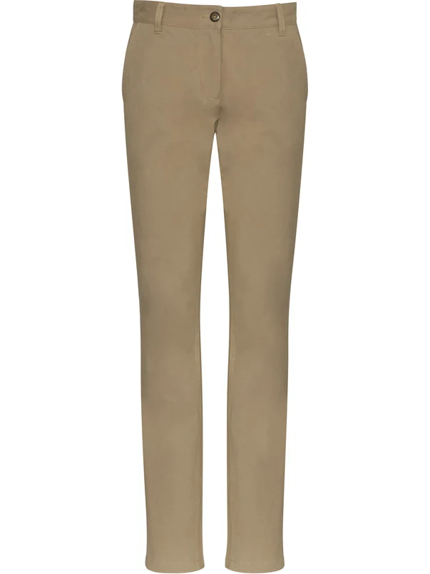 Ladies Lawson Chino Pant in Dark Stone – front view