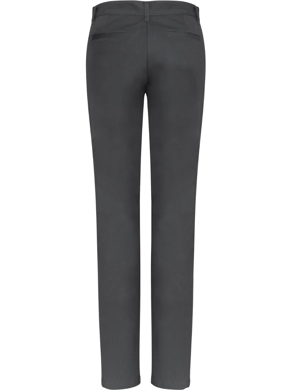 Ladies Lawson Chino Pant in Grey – back view