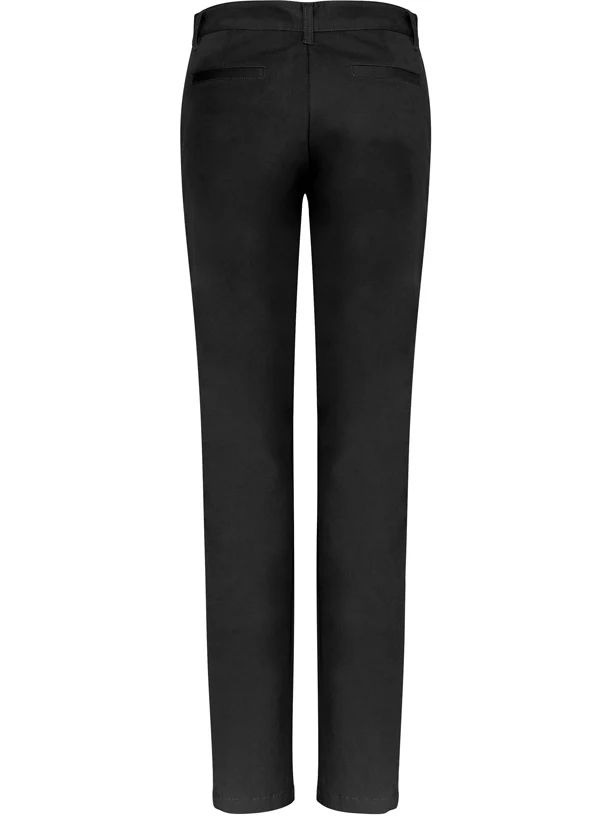 Ladies Lawson Chino Pant in Black – back view