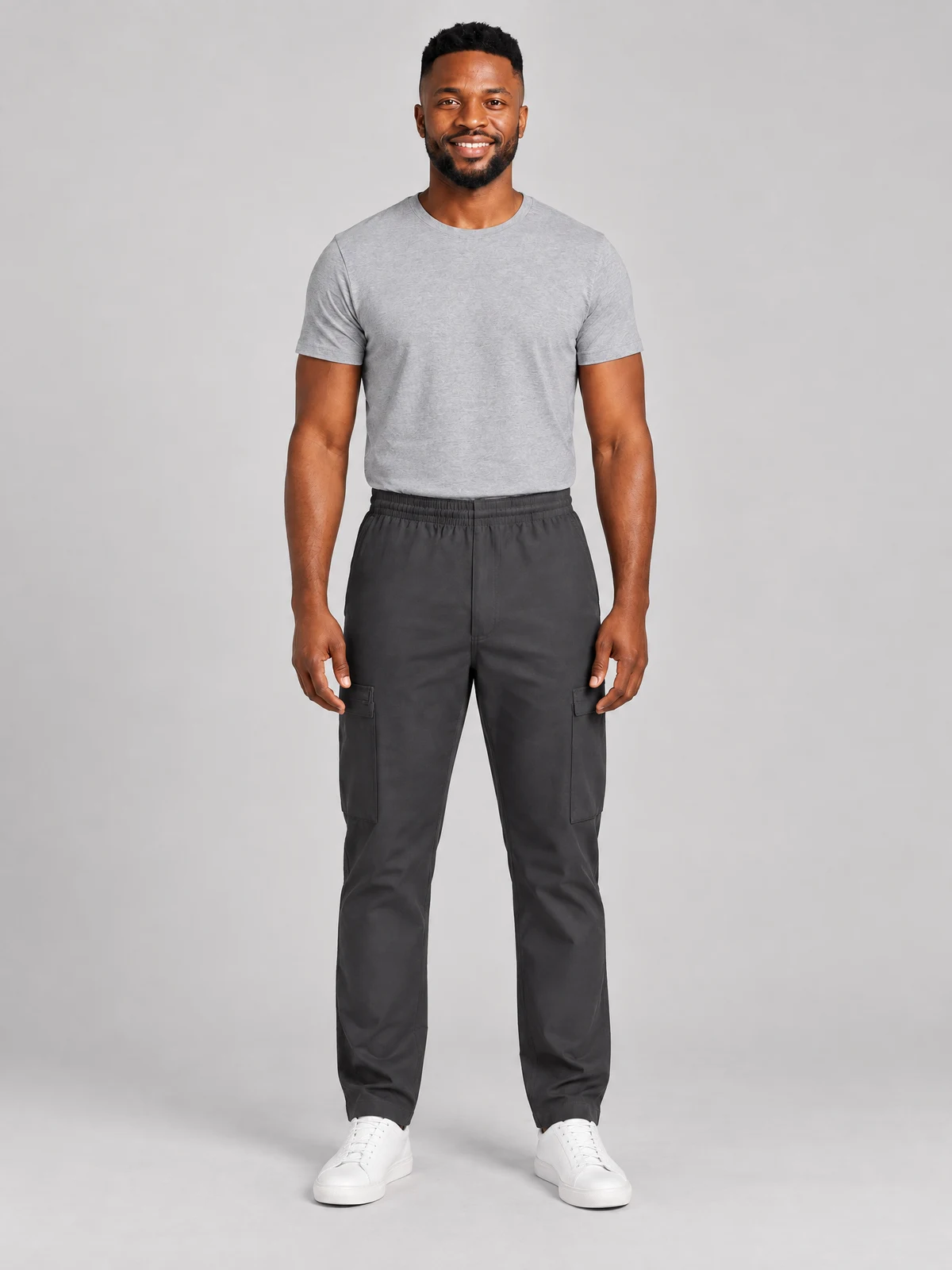 City Active Pant in Charcoal – front view