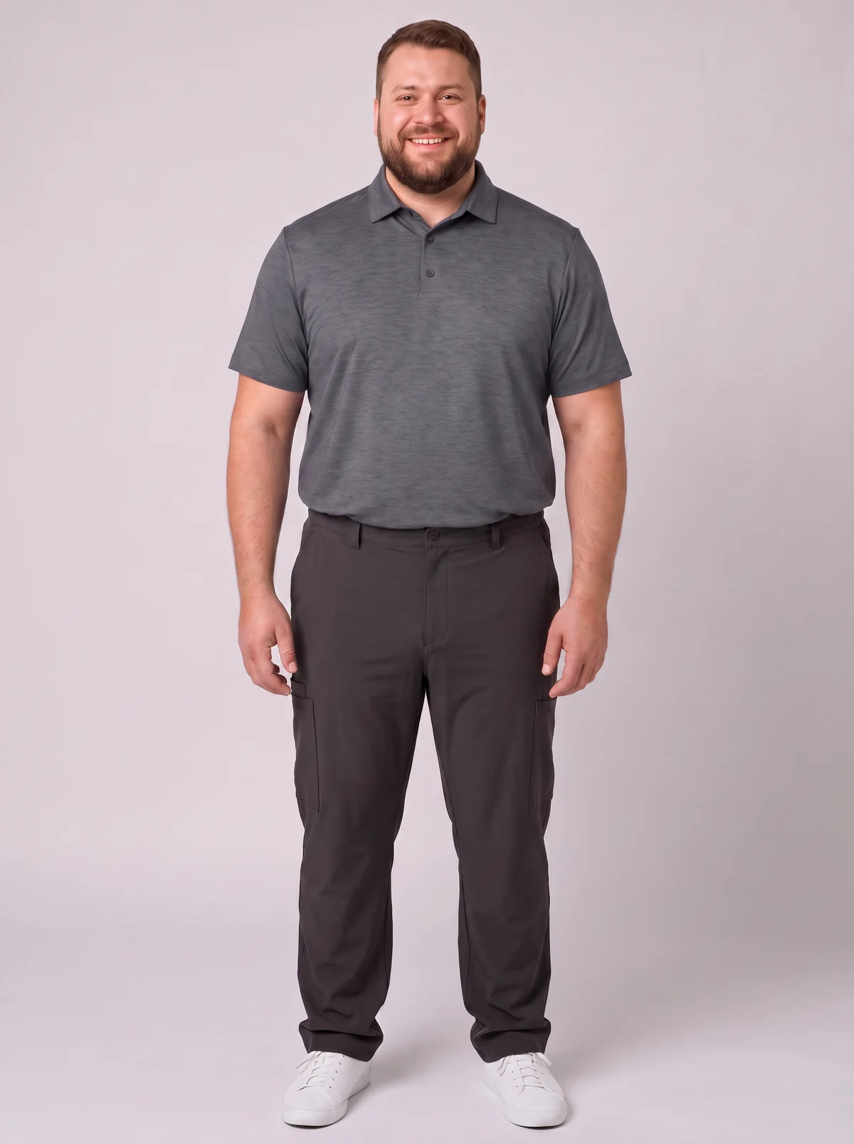 City Active Pant in Charcoal – front view
