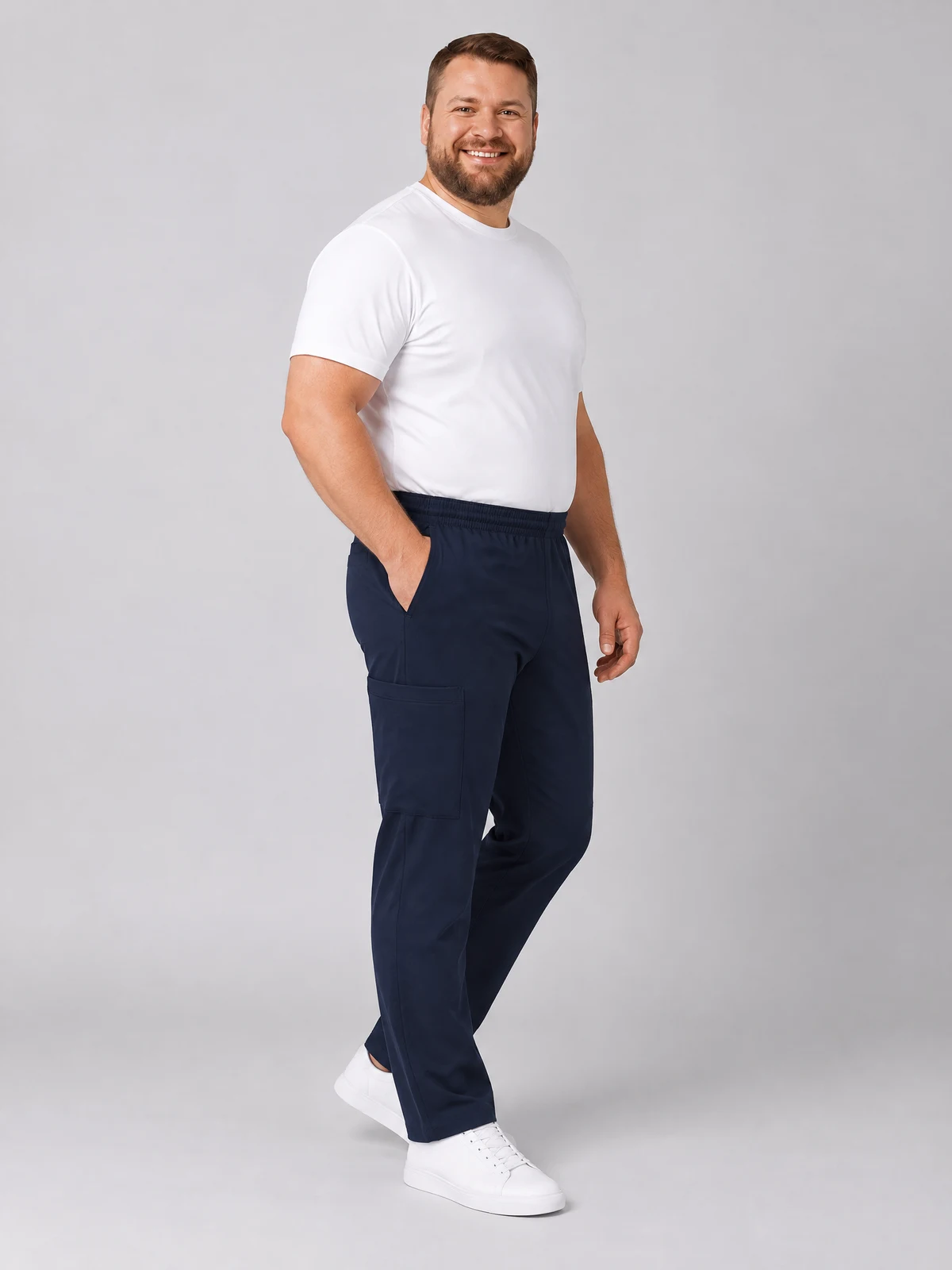 City Active Pant in Navy – side view