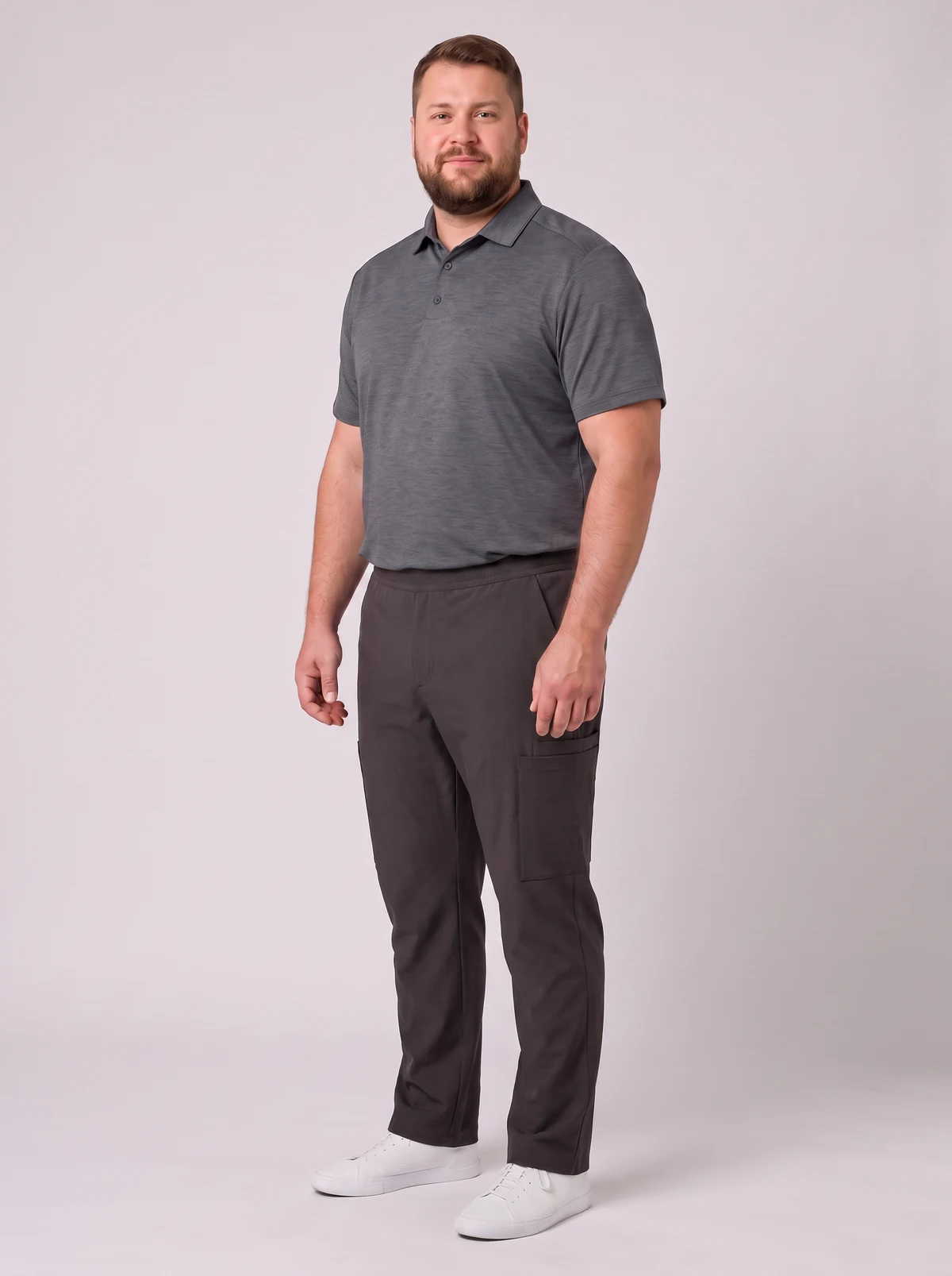 City Active Pant in Charcoal – side view