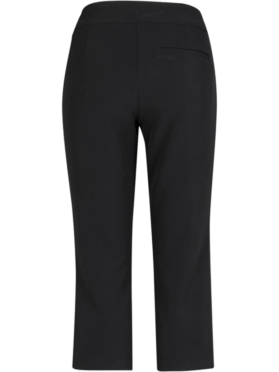 Jane 3/4 Length Stretch Pant in Black – back view