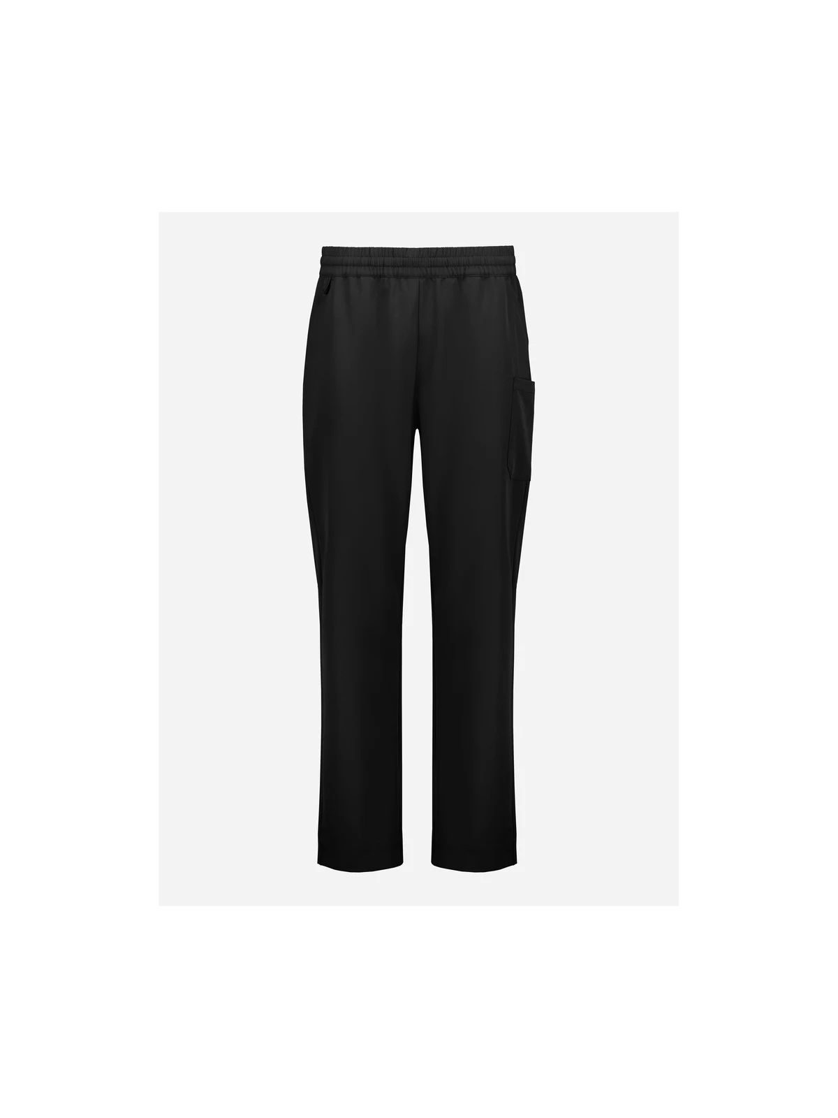 Unisex Pulse Straight Leg Scrub Pant in Black – front view