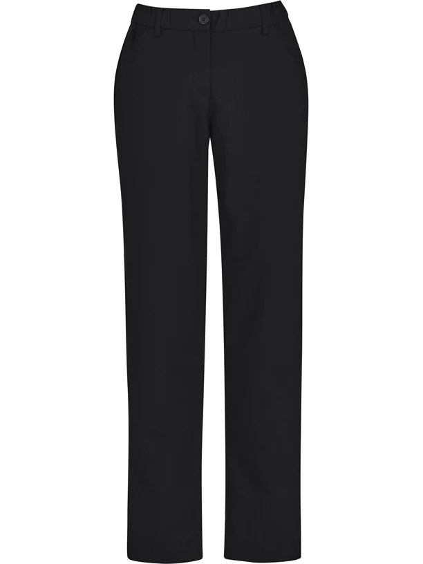 Women's Comfort Waist Straight Leg Pant in Black – front view