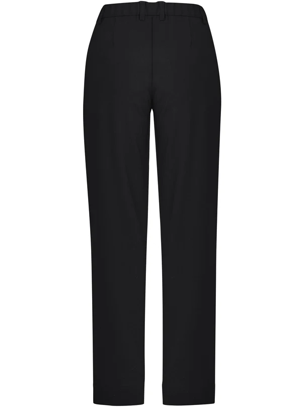 Women's Comfort Waist Straight Leg Pant in Black – back view