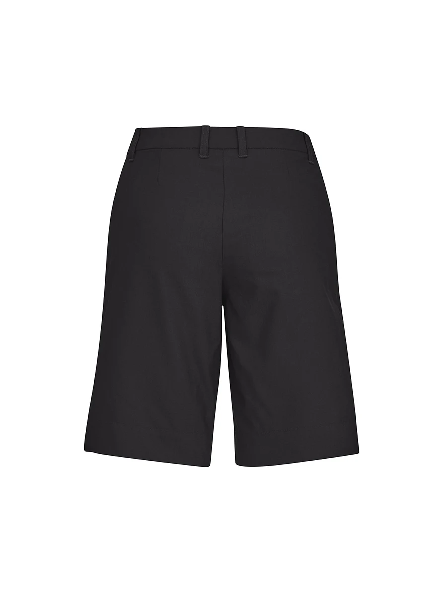 Women's Comfort Waist Cargo Short in Charcoal – back view