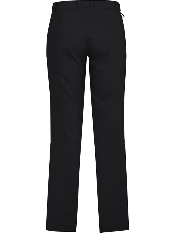 Men's Comfort Waist Flat Front Pant in Black – back view