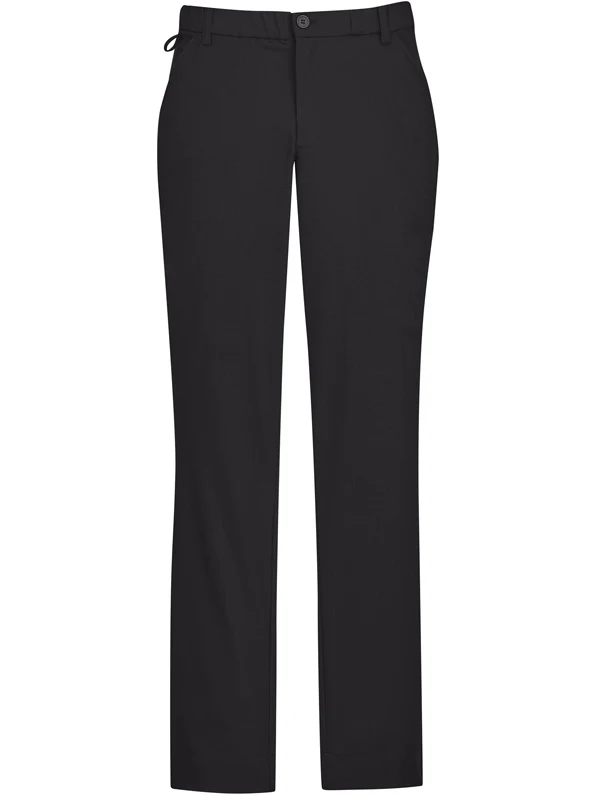 Men's Comfort Waist Flat Front Pant in Charcoal – front view