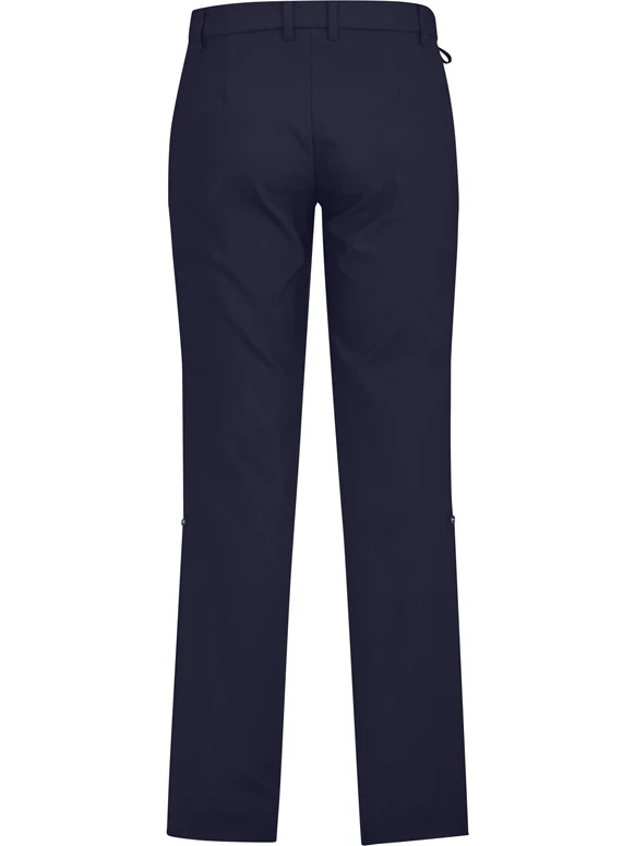 Men's Comfort Waist Flat Front Pant in Navy – back view