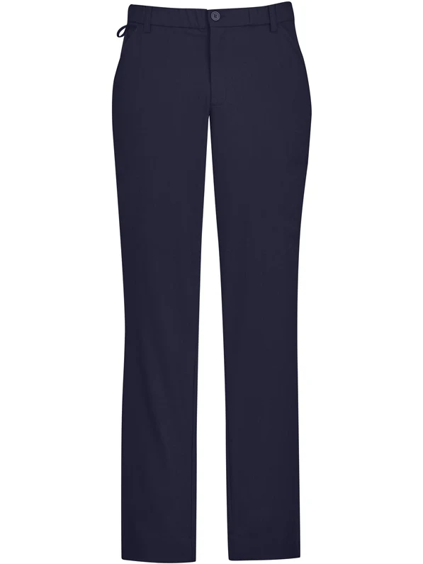 Men's Comfort Waist Flat Front Pant in Navy – front view