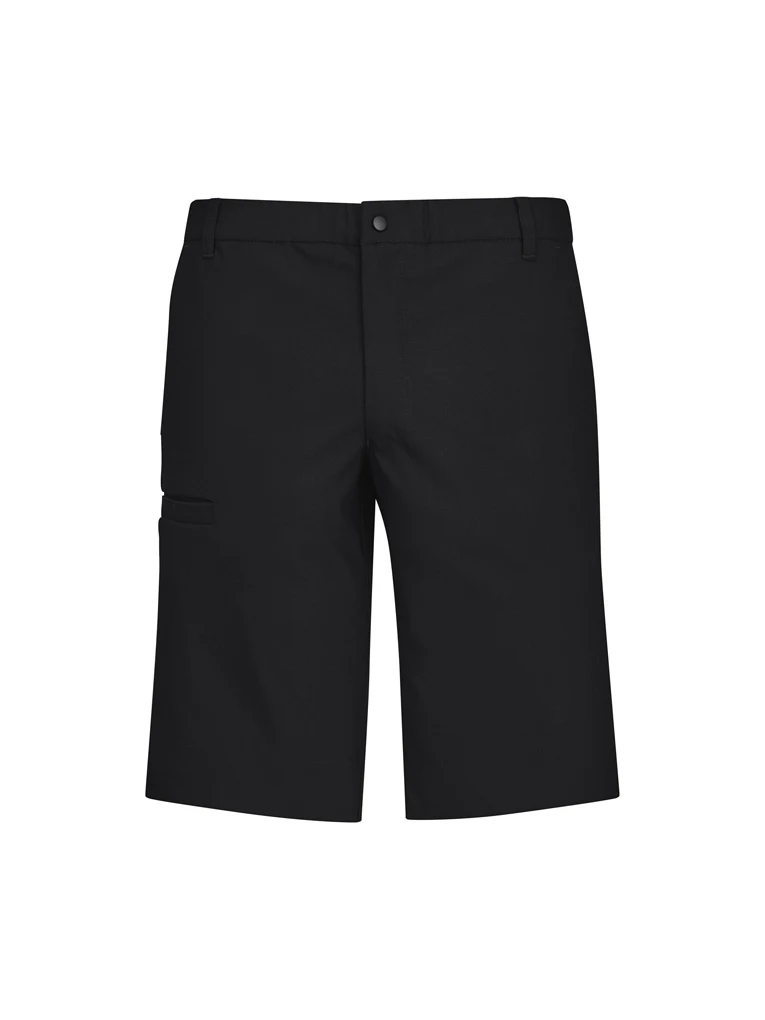Men's Comfort Waist Cargo Short in Black – front view