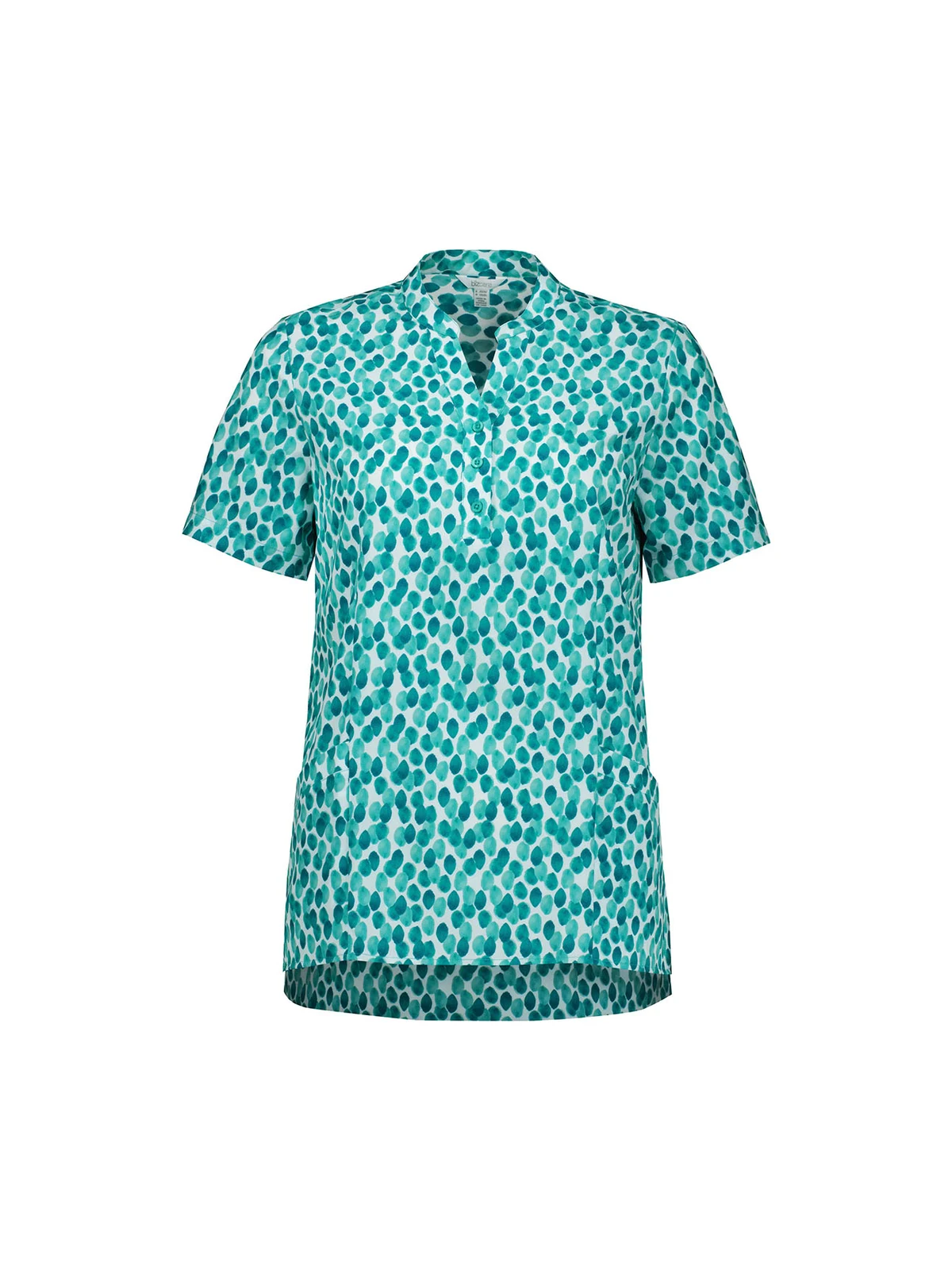 Women's Florence Stardust Print Tunic in Teal – front view